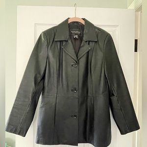 Dialogue Black Leather Blazer - like new